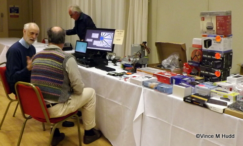 Chris Evans talking to a customer at RISC OS Southwest 2015