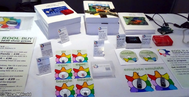Various items available from RISC OS Open at Southwest 2020.