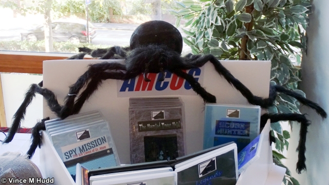 The spider watching over AMCOG's products at London 2021
