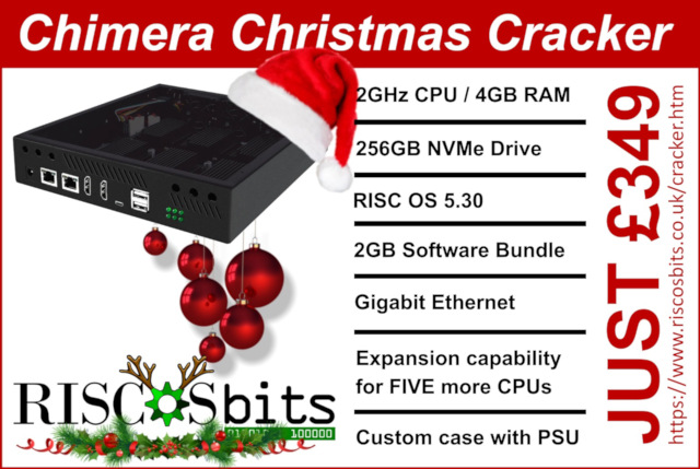RISCOSbits' Christmas Chimera Cracker advertisment