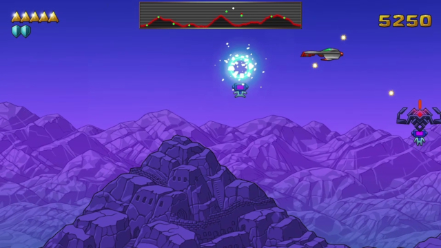 Enemy destroyed - catch the falling survivor in Avenger