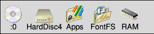 Font Direcory Pro on the icon bar