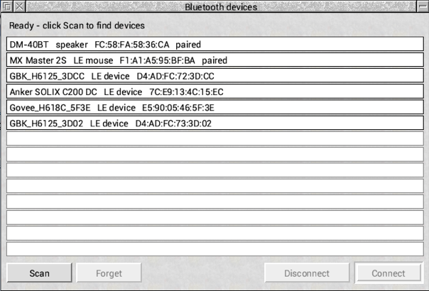 Scanning for Bluetooth devices from RISC OS