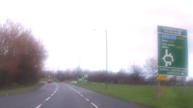 Go straight across the Hengrove Way Roundabout